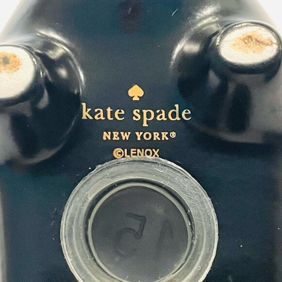 kate spade New York Lenox Black White Elephants Condiment Shakers - Picture 3 of 9